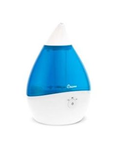 Crane Droplet Ultrasonic Cool Mist Humidifier, 0.5 Gallons, 6 3/4in x 6 3/4in x 10 1/2in, Blue/White