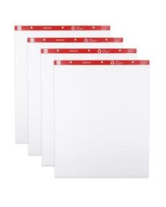 Office Depot Brand Easel Pads, 27in x 34in, 50 Sheets, 30% Recycled, White, Pack Of 4