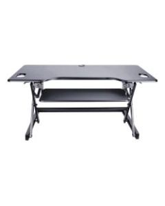 Lorell XL Height-Adjustable Desk Riser, 46in x 24in, Black