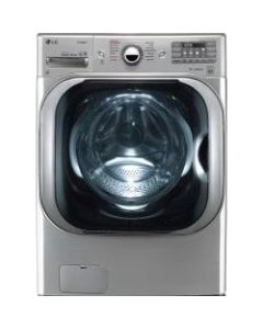 LG WM8100HVA Washer - 14 Mode(s) - Front Loading - 5.20 ft³ Washer Capacity - 1300 Spin Speed (rpm) - 120 V AC Input Voltage - Stainless Steel, Plastic, Glass, Chrome Drum, Control Panel - Graphite Steel - Energy Star