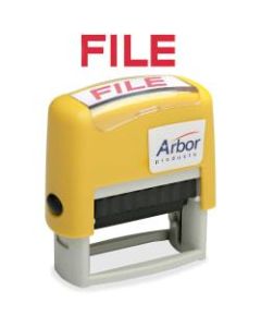 SKILCRAFT Pre-Inked Message Stamp, "FILE", Red Ink