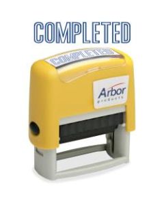 SKILCRAFT Pre-Inked Message Stamp, "COMPLETED", Blue Ink