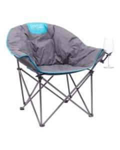 Creative Outdoor Bucket Moon Wine Chair, Gray/Teal