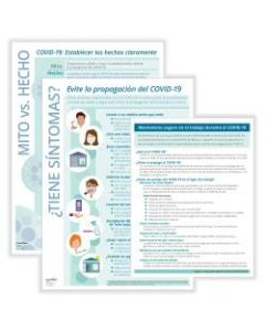 ComplyRight Coronavirus (COVID-19) Prevention Posters And Handouts, Spanish, Pack Of 3 Posters