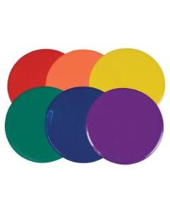 Champion Sports Extra Large Poly Spot Marker Set - Green, Orange, Purple, Red, Blue, Yellow - Vinyl