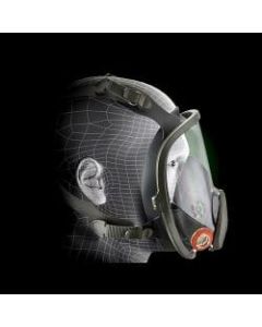 3M 6800 Full Facepiece Reusable Respirator - Reusable, Lightweight - Medium Size - Gases, Vapor, Particulate Protection - Thermoplastic - Black, Gray - 1 / Each