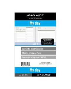 AT-A-GLANCE 2-Month Daily Planner Refill, 8-1/2in x 5-1/2in, White, Undated, 031-2