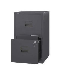 Bisley PFA 16inD Vertical 2-Drawer File Cabinet, Metal, Charcoal