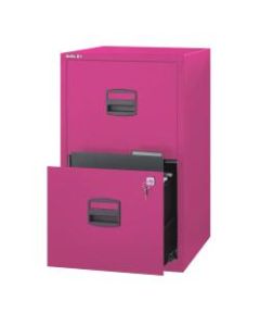 Bisley PFA 16inD Vertical 2-Drawer File Cabinet, Metal, Fuchsia