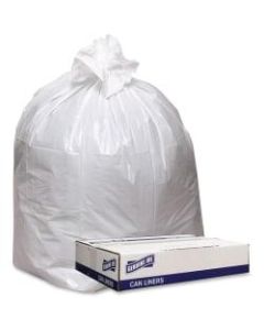 Genuine Joe Low Density White Can Liners - 43in Width x 47in Length x 0.90 mil (23 Micron) Thickness - Low Density - White - 100/Carton - Industrial Trash