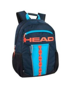 HEAD Backpacks With 17in Laptop Pockets, Navy/Light Blue, Pack Of 24 Backpacks