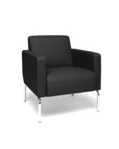 OFM Triumph Series Lounge Chair, Black/Chrome