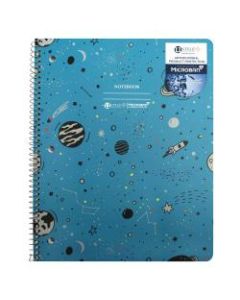 U Style Antimicrobial Notebook With Microban Antimicrobial Protection, 8 1/2in x 10 1/2in, 1 Subject, Wide Rule, 80 Sheets, Blue/Space
