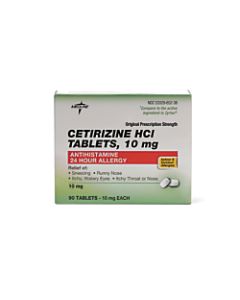 Cetirizine 10 Mg Tablets, Box Of 90