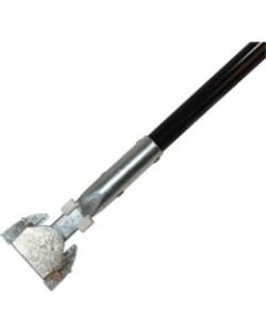Genuine Joe Clip-on Dust Mop Steel Handle - Black - Steel, Vinyl - 1 Each