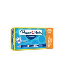 Paper Mate Clearpoint Mechanical Pencil, 0.7mm, #2 Lead, Blue Barrel, Pack Of 12