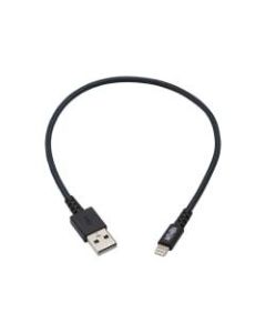 Tripp Lite Heavy Duty Lightning to USB Sync/Charge Cable iPad iPhone Apple 1ft - First End: 1 x 8-pin Lightning Male Proprietary Connector - Second End: 1 x USB Type A Male - 60 MB/s - MFI - Nickel Plated Connector - Gold Plated Contact - Gray