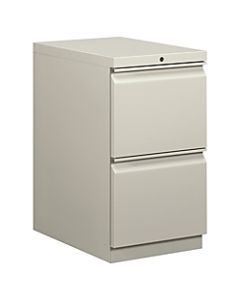basyx by HON 20inD Vertical 2-Drawer File Cabinet, Metal, Light Gray