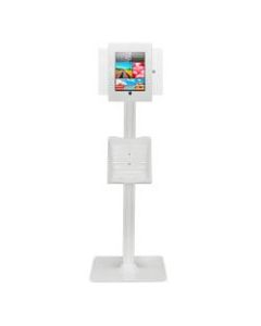 Mount-It Anti-Theft Floor Stand For 9.7in Tablets, 48inH x 15.75inW x 11.75inD, White, MI-3770