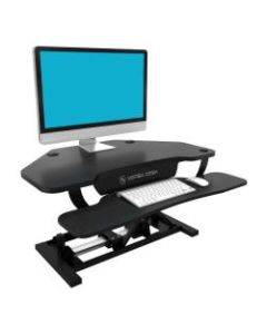 VersaDesk Power Pro Corner Push-Button Electric Height-Adjustable Sit-to-Stand Desk Riser, Black