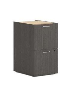 HON Mod 20inD Vertical 2-Drawer Support File Pedestal, Slate Teak