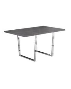 Monarch Specialties Esther Dining Table, 30-1/4inH x 59inW x 35-1/2inD, Dark Gray