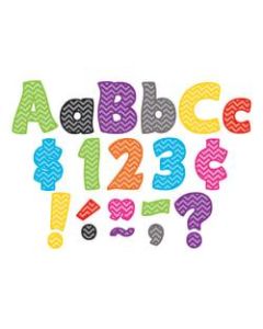 Teacher Created Resources Letters, 4in, Chevron Funtastic, Multicolor, Pack Of 208
