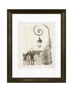 Timeless Frames Marren Espresso-Framed Landscape Artwork, 11in x 14in, Place Des Vosges Lamp