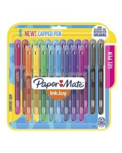 Paper Mate Inkjoy Gel 600ST Stick Pens, Medium Point, 0.7 mm, Assorted Ink Colors, Pack Of 20