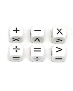 Koplow Games Operators Dice, 5/8in, White, 6 Dice Per Set, Pack Of 6 Sets