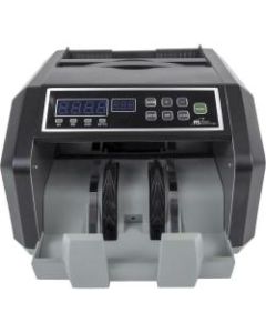Royal Sovereign High-Speed Currency Counter With Counterfeit Detection, 200 Bill Capacity, 7-15/16inH x 12-7/16inW x 10-3/16inD, Black/Silver
