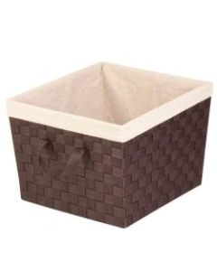 Honey-Can-Do Task-It Double-Woven Basket With Liner, Medium Size, Espresso