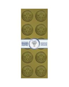 Geographics Embossed Seals, 2in, Gold Excellence, Pack Of 50