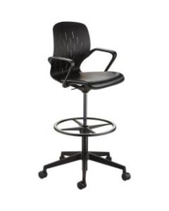 Safco Shell Extended-Height Chair, Black