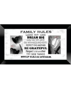 PTM Images Photo Frame, Family Rules, 22inH x 1 1/4inW x 12inD, White
