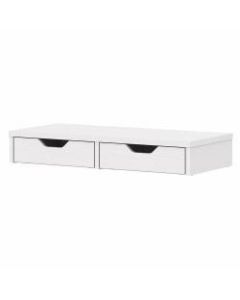 Bush Furniture Key West Desktop Organizer With Drawers, Pure White Oak, Standard Delivery