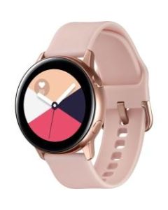 Samsung Galaxy Watch Active (40mm), Rose Gold (Bluetooth) - Wrist - Accelerometer, Barometer, Gyro Sensor, Health Sensor, Heart Rate Monitor, Ambient Light Sensor - Timer, Phone, Push Notification