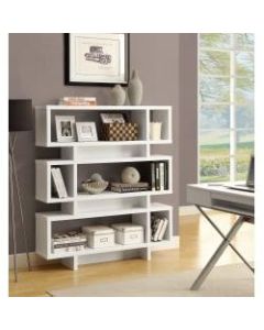Monarch Specialties 3-Shelf Modern Bookcase, White