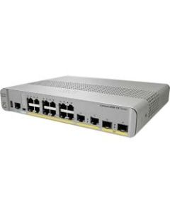 Cisco 3560CX-12PD-S Layer 3 Switch - 12 Ports - Manageable - 10/100/1000Base-T, 1000Base-X - 3 Layer Supported - 2 SFP Slots - PoE Ports - Desktop, Rack-mountable, Rail-mountable - Lifetime Limited Warranty