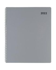 Office Depot Brand Weekly/Monthly Planner, 8-1/2in x 11in, Silver, January To December 2022, OD711830