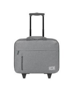 Solo New York Re:Start Rolling Bag With 15.6in Laptop Pocket, 51% Recycled, Gray