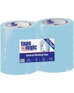 Tape Logic Color Masking Tape, 3in Core, 1in x 180ft, Light Blue, Case Of 12