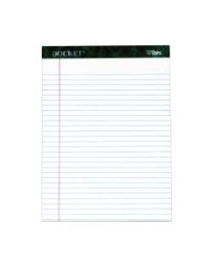 TOPS Docket Writing Pads, 8 1/2in x 11 3/4in, Legal Ruled, 50 Sheets Per Pad, White, Pack Of 12 Pads