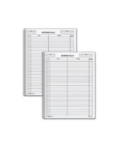 Rediform Incoming/Outgoing Call Register Book, 100 Sheets, 8 1/2in x 11in