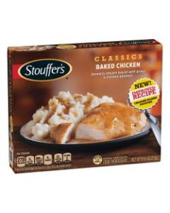 Stouffers Classics Baked Chicken With Mashed Potatoes, 8.875 Oz Box, Pack of 3 Meals