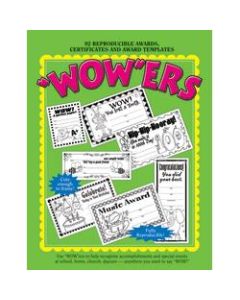 Barker Creek WOWers Reproducible Awards Book, 8 1/2in x 11in, Assorted Colors, Preschool - Grade 6