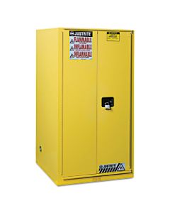 Safety Cabinets for Combustibles, Manual-Closing Cabinet, 96 Gallon, Yellow