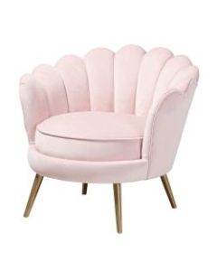 Baxton Studio 8861 Seashell Accent Chair, Light Pink