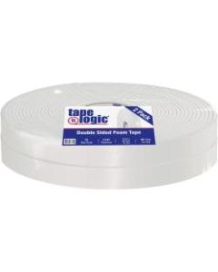 Tape Logic Double-Sided Foam Tape, 2in x 36 Yd., White, Case Of 2