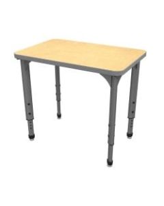 Marco Group Apex Series Adjustable Rectangle Student Desk, Fusion Maple/Gray
